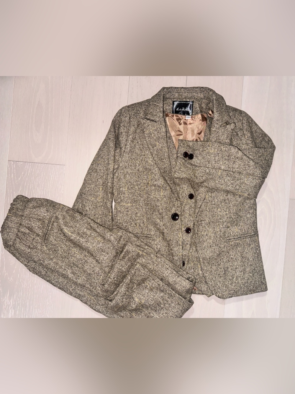Boy's Wool-Blend 3-piece suit in Brown